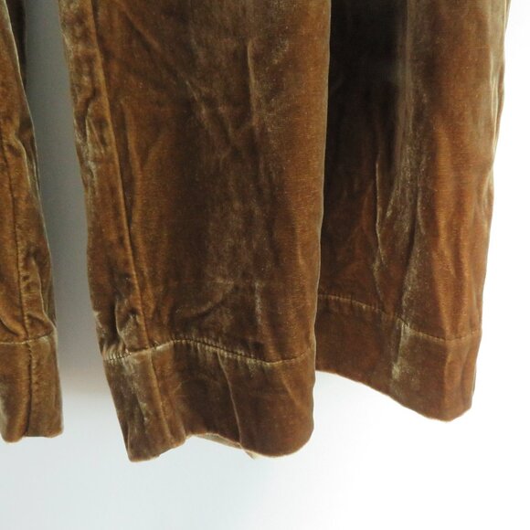 FAHERTY Silk Velvet Genevieve Pull On Wide Leg Pants in Breen Gold Bronze Sz XL - Picture 7 of 13